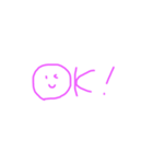 表情で伝えるOKとNO（個別スタンプ：3）