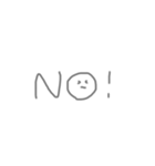 表情で伝えるOKとNO（個別スタンプ：5）