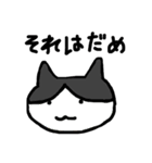 真ん中分けの猫と黒猫（個別スタンプ：21）