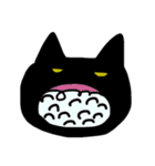 真ん中分けの猫と黒猫（個別スタンプ：26）