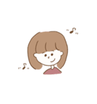 女の子の普段使いスタンプゥ（個別スタンプ：1）
