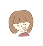女の子の普段使いスタンプゥ（個別スタンプ：5）