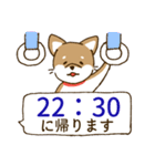 [毎日使える]柴犬むぎ帰宅用スタンプ（個別スタンプ：27）