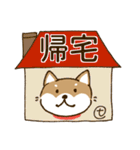 [毎日使える]柴犬むぎ帰宅用スタンプ（個別スタンプ：39）