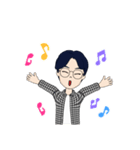 メガネの男の子w（個別スタンプ：13）