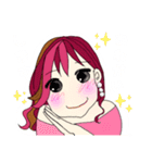ピンクライフちゃん（個別スタンプ：3）