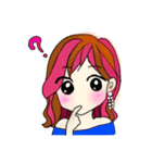 ピンクライフちゃん（個別スタンプ：4）