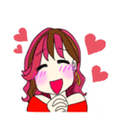 ピンクライフちゃん（個別スタンプ：8）