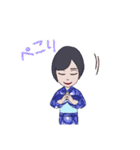 和服の私のスタンプ（個別スタンプ：6）
