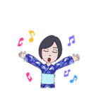 和服の私のスタンプ（個別スタンプ：9）