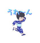 和服の私のスタンプ（個別スタンプ：21）