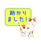 ねこちゃんいっぱいシール風1 日常挨拶（個別スタンプ：27）