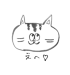 手書きねこ 白黒うにちゃん1（個別スタンプ：13）