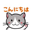 字が大きく見やすいスタンプねこ2 癒し系（個別スタンプ：21）