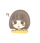ほっこりおんなのこ。〜ボブver.〜（個別スタンプ：5）