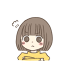 ほっこりおんなのこ。〜ボブver.〜（個別スタンプ：6）