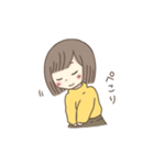 ほっこりおんなのこ。〜ボブver.〜（個別スタンプ：8）
