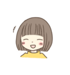 ほっこりおんなのこ。〜ボブver.〜（個別スタンプ：14）
