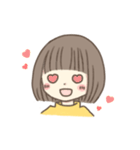ほっこりおんなのこ。〜ボブver.〜（個別スタンプ：18）