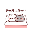 ラブラブ♡モノクロにゃんこ（個別スタンプ：3）