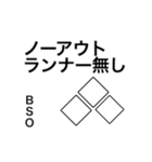 分かりやすい野球実況応援スタンプ（個別スタンプ：1）