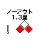 分かりやすい野球実況応援スタンプ（個別スタンプ：6）