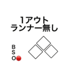 分かりやすい野球実況応援スタンプ（個別スタンプ：9）