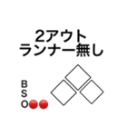 分かりやすい野球実況応援スタンプ（個別スタンプ：17）