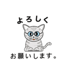 ねこメガネの日常会話 1（個別スタンプ：4）