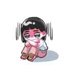オン眉女の子のスタンプ（個別スタンプ：7）