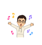 オーソドックスなメガネキャラのスタンプ（個別スタンプ：13）