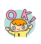 便利に使える！青い目の男の子スタンプ（個別スタンプ：3）