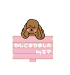 愛犬スタンプ(マルプーててとトイプーエマ)（個別スタンプ：10）