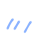 ネオンペン水色丸文字（個別スタンプ：6）