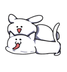 自由なウサニとヌコ（個別スタンプ：36）