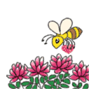 ミツバチの花めぐり（個別スタンプ：4）
