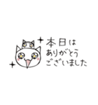 頭にネコ15・省スペース挨拶で日常会話(猫)（個別スタンプ：1）