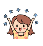 素敵なショートヘアの女の子（個別スタンプ：1）