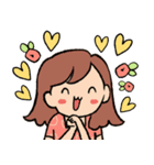 素敵なショートヘアの女の子（個別スタンプ：2）