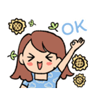 素敵なショートヘアの女の子（個別スタンプ：3）