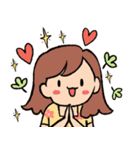 素敵なショートヘアの女の子（個別スタンプ：5）