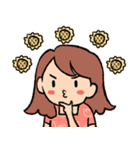 素敵なショートヘアの女の子（個別スタンプ：6）
