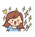 素敵なショートヘアの女の子（個別スタンプ：7）