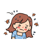 素敵なショートヘアの女の子（個別スタンプ：9）
