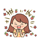 素敵なショートヘアの女の子（個別スタンプ：15）