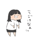 むきりょく女の子。（個別スタンプ：15）