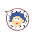 blue hairな男の子の挨拶スタンプ（個別スタンプ：23）