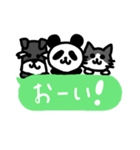 ぱんだ 猫 シュナウザー（個別スタンプ：3）