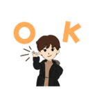 イラスト♂とアバター♂（個別スタンプ：1）