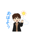 イラスト♂とアバター♂（個別スタンプ：5）
